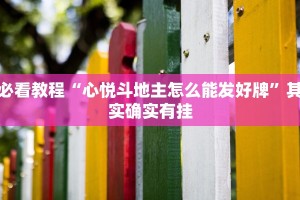 必看教程“阿坝斗十四开挂神器免费”其实确实有挂