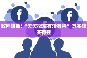 教程辅助!“天天微友有没有挂”其实确实有挂