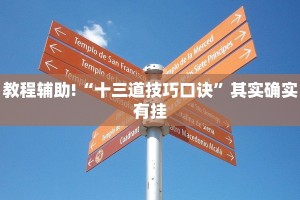 教程辅助!“十三道技巧口诀”其实确实有挂