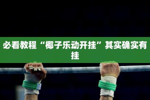 必看教程“椰子乐动开挂”其实确实有挂