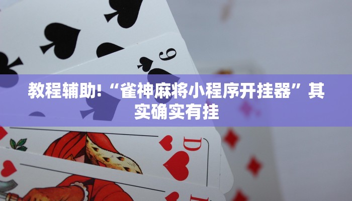教程辅助!“雀神麻将小程序开挂器”其实确实有挂