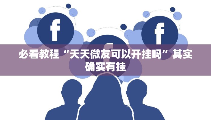 必看教程“天天微友可以开挂吗”其实确实有挂